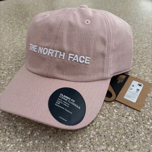 NWT The North Face Roomy Norm Embroidered Logo Hat Cap Pink Moss White OS